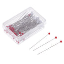 100 Piece Red White Sewing Pins Ball Glass Head Pins Straight Quilting Pins For Dressmaker Jewelry Making Decoration with Box