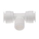 3Pieces Tube Ball Valve Quick Connect Fitting 3/8-Inch Push in 3- Way Connector Valve Start RO Water System