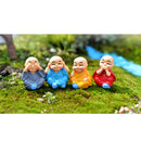 4x Miniature Dollhouse Bonsai Craft Garden Resin Landscape DIY Monks Decor
