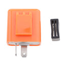 2-Pin 12V Motorcycle LED Turn Signal Flasher Relay Speed Adjustable Indicator Orange