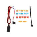 Car Cigarette Lighter, Add-a-Circuit Fuse Tap Cable 1 Meter, 5A 10A 15A Blade Fuse Holder Medium Size Remover