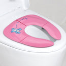 Kids Baby Toddler Travel Use Convenient Carry Portable Folding Padded Potty Seat Cushion Toilet Training Fushcia