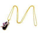 Luxury Jewelry Bling Crystal Shoes USB 2.0 Flash Drive Thumb Pen Drive & Gold Necklace 128GB