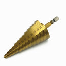 Titanium HSS 13-Step Drill 6-35MM Hex Shank 1/4 Hole Cutter Drilling Tool