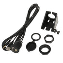 Car Boat Dashboard Flush Mount USB 2.0 AUX Socket Extension Lead Panel Cable