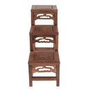 Miniature 3 Layer Bonsai Shelf Display Table for 1/12 Dolls House Furniture Life Scenes Accessories