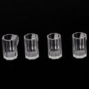 4 Doll House Miniature Transparent Beer Mugs Cup w/ Handle Kitchen Accessory
