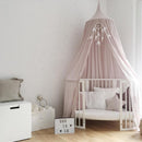 Children Bedroom Decor Bed Canopy Baby Insect Flies Protection Kids Reading Play Portable Tents Cotton Mosquito Net Pink