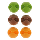 Self Adhesive Wire Cable Clips Ties Organizer Holder Cord Fixer Pack of 6
