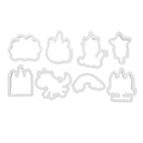 Set of 8 Baking Tool Unicorn Cake Mould Chocolate Handcraft Fondant Decor,,Reusable,Nonstick,Muffin Pans,for Wedding Christmas Gift