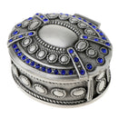 Oval Shape Vintage Metal Case Organizer Storage Box Women Jewelry Gift Box
