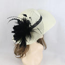 Fashion Women Floral Feather Fascinator Hat Derby Race Tea Party Hair Decor