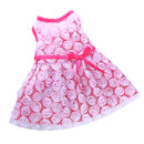 New Hot White Rose Pink Outfit Costume Dress Lace Dresses for 18'' Ameircan Girl Doll Clothes