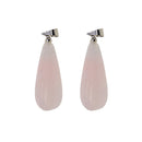 2 Piece Rose Quartz Gemstone Water Drop Pendant Jewelry Making Charms Findings for DIY Necklace Bracelet Earrings