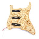 Maple Wood Prewired 3 Single Coil Pickguard SSS for Fender ST Strat Guitar