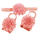 1 Set of 3PCS Baby Infant Headband Foot Flower Elastic Hair Band Accessories Photography Props Head Decor Accessory