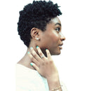 8 inches HEAT RESISTANT Very Short Black African American Kinky Curly 100 % Real Human Hair Wigs With Cap for Black Women Cosplay Party Daily Use