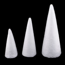 3Pcs Cone Shaped Styrofoam Foam Ornaments For Handmade DIY Modelling Crafts