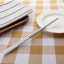 1 Pair Stainless Steel Square Design EcoFriendly Reusable Chopsticks Dinnerware Tableware White Silver