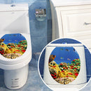 Toilet Seat Wall Sticker Submarine World Vinyl Art Bathroom Decorative Decals
