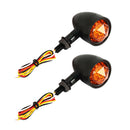Pair 12V Universal Motorcycle LED Light Aluminum Turn Signals Indicator Lamps