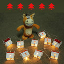 LED String Light Fairy Lights with Wooden Red House?Holiday Wedding Christmas Home Decoration Lamp, 165cm/5.41f