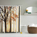 Waterproof Polyester Bathroom Shower Sheer Curtain Panel w/Hook Maple Tree