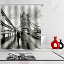 Home Hotel Bathroom Door Window Decor Fashionable Print Polyester Fabric Bath Shower Curtain With 12 Hooks