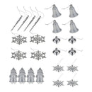 24pcs Luxury Mixed Christmas Party Ornaments Xmas Tree Hanging Decor