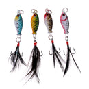 4pcs Fishing Lures Lead Fish Metal Jigging Wobbler Bass Crankbaits 2.5cm