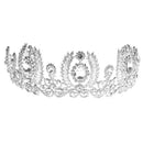 Fancy Silver Princess Crown Headband Wedding Bridal Tiaras Crystal Hairband