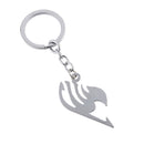 Japanese Anime Fairy Tail Logo Pendant Purse Bag Keyring Key Chain Silver