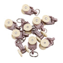 Pack of 10Pcs Curtain Hook with Carrier Shower Curtain Sliding Runner 30mm, Easy Sliding