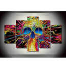 1 Set of 5PCS Canvas Painting for Home Bedroom Cafe Hotel Room Wall Art Wall Decor Paintings Gothic Skull Print Charms 40/60/80cm
