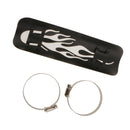 Pierced Flame Exhaust Pipe Heat Shield Cover Guard For Harley Cruise Black