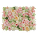 Artificial Rose Hydrangea Flower Wall Panels Backdrop Green