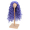 1/3 BJD Dolls Wig Curly Long Hair & Stand Hairpiece Display Supporter Purple