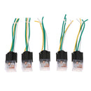5Pcs Car Relay & Socket Holder Waterproof 80A AMP 4-Pin SPST Wire 24V
