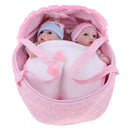 Handmade 10'' Reborn Silicone Simulation Baby Doll with Hold Blanket Clothes- Girl Doll & Boy Doll Kids Bath Toy