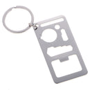 Ruler Bottle Opener Beer&Wine Cap Lifter Key Chain Key Ring 2.76'' Long for Measuring Tool Silver