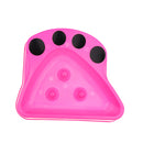 Pet Dog Cat Slow Food Feeder Paw Shaped Anti Gulp Feed Dish Random Color