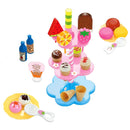 22pcs Colorful Ice Cream Desserts Stand with Drink Kid Role Play Toy Gift