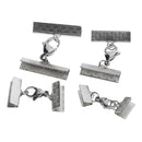 4 Pieces Assorted Sizes Of Ribbon Clamp End Crimps Sets For Jewelry Making