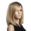 Women Lady Natural Light Gold Long Straight Full Head Real Human Hair Wig