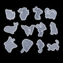 12x Animal Shape Silicone Soap Mould Craft Molds Jewelry Pendant Mold Tools