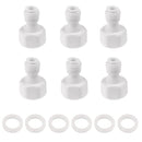 6Pieces Tube Ball Valve Quick Connect Fitting 1/4-Inch Push in to 1/2-Inch Thread Connector Valve Start RO Water System