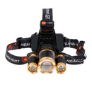 New 1800 Lumen 3x T6 LED 4 Modes Headlamp Night Fishing Hunting Running Cycling Camping Hiking Travel Outdoor Headlight Torch Work Light