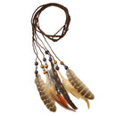 Bohemian Feathers Headband Headpiece Handmade Braided Rope Cord Headband