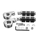 Chrome 32mm Short Angled Adjustable Highway Foot Pegs Peg Mount For Harley