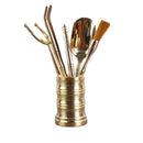 Set of 6 Pieces Chinese Traditional Copper Kung Fu Tea Tools Crafts Utensils